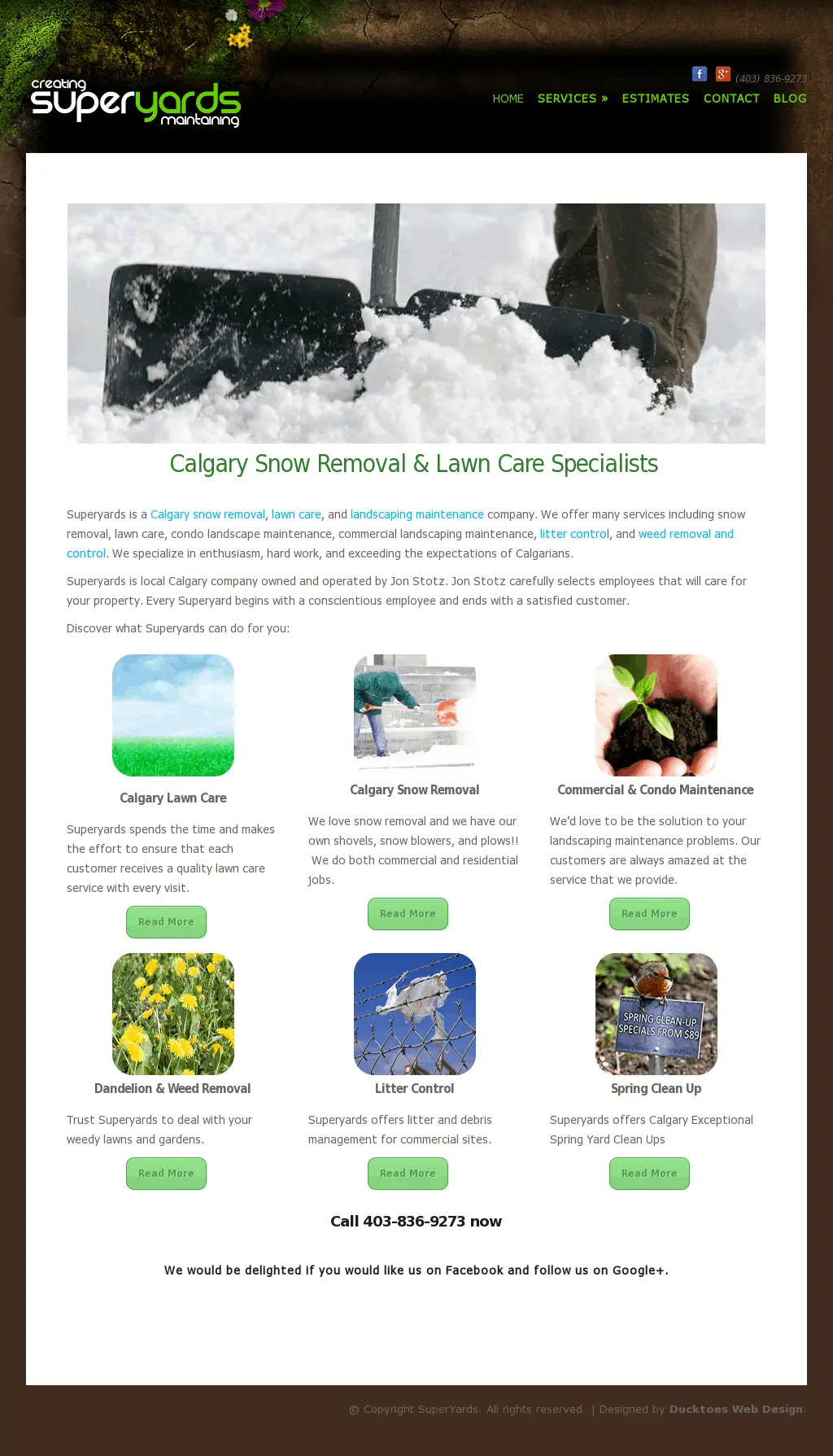 Superyards website designed by Gristwood Design (Landscaping)